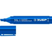 Маркер перманентный клиновидный синий МП-300К 2-5мм  ЗУБР