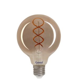 Лампа светодиодная GLDEN-G125DSS-6-230-E27-1800 золотая General