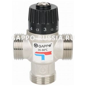 Термостатический смесительный клапан для систем отопления и ГВС Gappo 1
