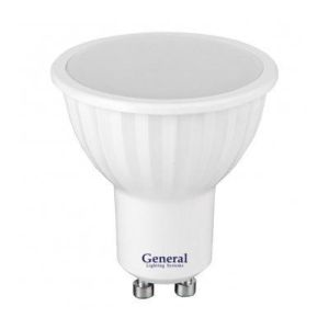Лампа светодиодная 10 ватт GLDEN-MR16-10-230-GU5,3-12-6500 General