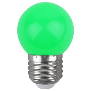Лампа светодиодная 1W, Е27, зеленый, G45, LB-37, Feron