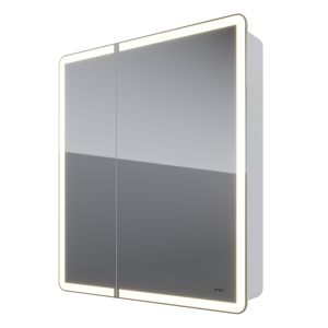 Шкаф зеркальный POINT, 70 см, 2 дверцы, 2 стеклянные полки, инфракрасный выключатель, LED-подсветка