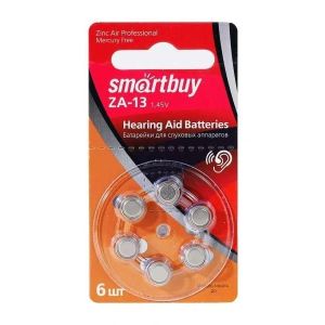 Батарейка для слуховых аппаратов Smartbuy A13-6B