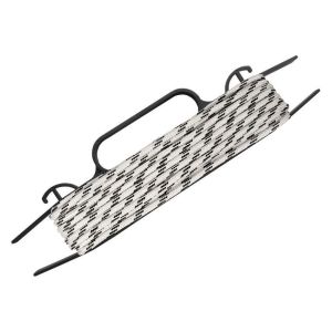 Веревка плетеная с сердечником 8мм*20м, белая с черной нитью, рамка