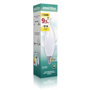 Лампа светодиодная C37-9,5W/3000/E14 Smartbuy