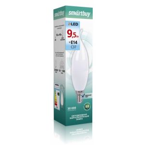 Лампа светодиодная C37-9,5W/4000/E14 Smartbuy