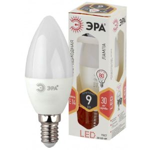 Лампа светодиодная LED B35-9w-827-E14 ЭРА