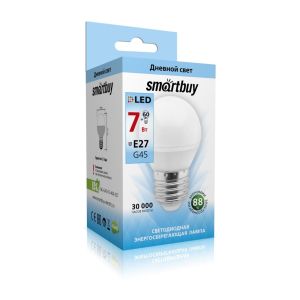 Лампа светодиодная G45-07W/4000/E27 Smartbuy