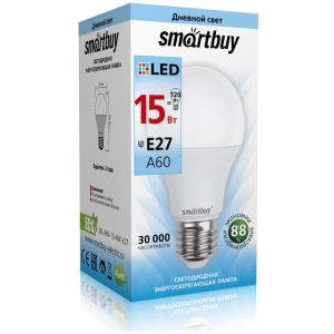 Лампа светодиодная A60-15W/4000/E27 Smartbuy