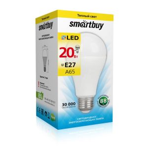 Лампа светодиодная A65-20W/3000/E27 Smartbuy
