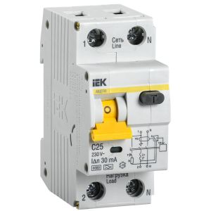 Автоматический выключатель дифференциального тока (АВДТ) АВДТ32 C25 IEK