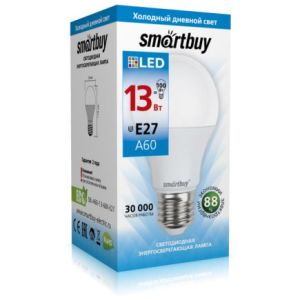 Лампа светодиодная A60-13W/6000/Е27 Smartbuy