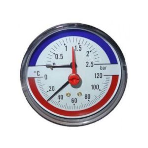Термоманометр радиальный «Thermofix» (6.0 bar, 0° - 120° С) (1/4