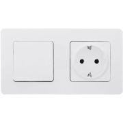 Выключатель 1-клавишный белый INSPIRIA