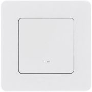 Выключатель 1-клавишный с подсветкой белый INSPIRIA