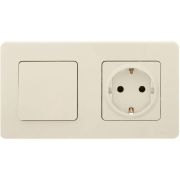 Выключатель 1-клавишный слоновая кость INSPIRIA