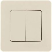 Выключатель 2-клавишный слоновая кость INSPIRIA