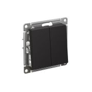 Выключатель 2-клавишный карбон ATLAS Schneider