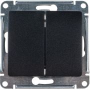 Выключатель 2-клавишный антрацит Glossa Schneider