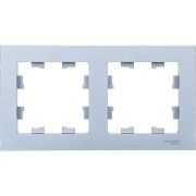 Рамка 2-я алюминий ATLAS Schneider