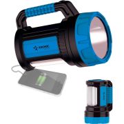 Фонарь светодиодный, аккумуляторный KOSMOS PREMIUM 7W LED, зарядка 220V/12V, USB зарядка телефона