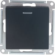 Выключатель 1-клавишный с/п карбон ATLAS Schneider