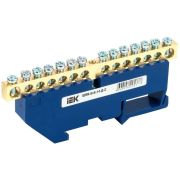 Шина земля-ноль 6*9мм 14 отверстий крепёж по центру