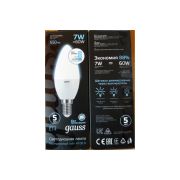Лампа Gauss LED Candle E14 7W 4100К step dimmable 1/10/100