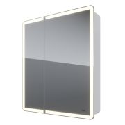 Шкаф зеркальный POINT, 70 см, 2 дверцы, 2 стеклянные полки, инфракрасный выключатель, LED-подсветка