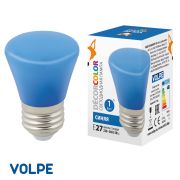 Лампа светодиодная колокольчик LED-D45-1W/BLUE/E27/FR/C