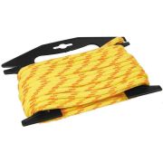 Веревка плетеная с сердечником 6мм*10м, желтая с оранжевой нитью, рамка