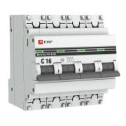 Выключатель автоматический 4P 16А (C) 4,5kA ВА 47-63 EKF