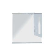 Зеркало-шкаф Милена 80 правое Loranto белое матовое стекло