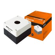 Корпус пластиковый 1 кнопка белый, КП101