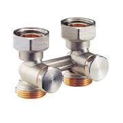 Узел нижнего подключения для 2-хтрубн. сист., 3/4«ВРх3/4»НР «евроконус», прямой, R387, Giacomini R38