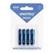 Батарейка алкалиновая Smartbuy MAXX LR03/4B (48/480)  (SBBM-3A04B) ЦЕНА ЗА УПАКОВКУ