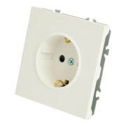 Розетка 1-я с/з с защитной шторкой RST16-5110-01 16А белый Эмили