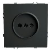 Розетка 1-я б/з с защитной шторкой RST10-5109-05 16А чёрный Эмили