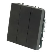 Выключатель 3-кл. RSW10-5108-05 чёрный Эмили