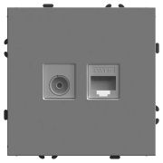 Розетка TV+RJ-45 RST00-5106-10 серый Эмили
