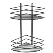Полка корзина Fixsen угловая, двухэтажная, черная (FX-710B-2)