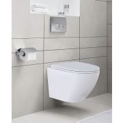 Унитаз подвесной Azario Grado 490х370х360 безободковый с быстросъемным сиденьем микролифт