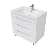 Тумба напольная с доводчиком Soho Quadro 80/2  (раковина Deep-80)