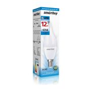 Лампа светодиодная C37-12W/6000/E14 Smartbuy