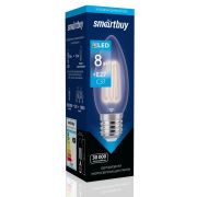 Лампа светодиодная FIL C37-8W/6000/E27 Smartbuy
