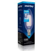 Лампа светодиодная FIL C37-8W/6000/E14 Smartbuy