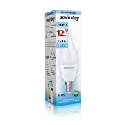 Лампа светодиодная C37-12W/4000/E14 Smartbuy