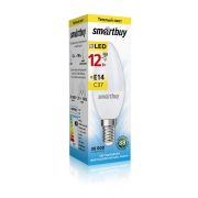 Лампа светодиодная C37-12W/3000/Е14 Smartbuy