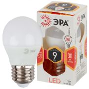 Лампа светодиодная LED P45-9w-827-E27 ЭРА