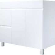 Тумба Cube 100Н 2д 2я б/к Белый глянец